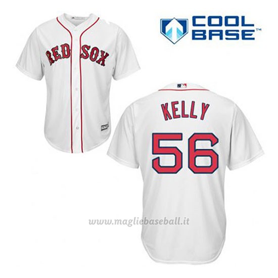 Maglia Baseball Uomo Boston Red Sox 56 Joe Kelly Bianco 1ªCool Base